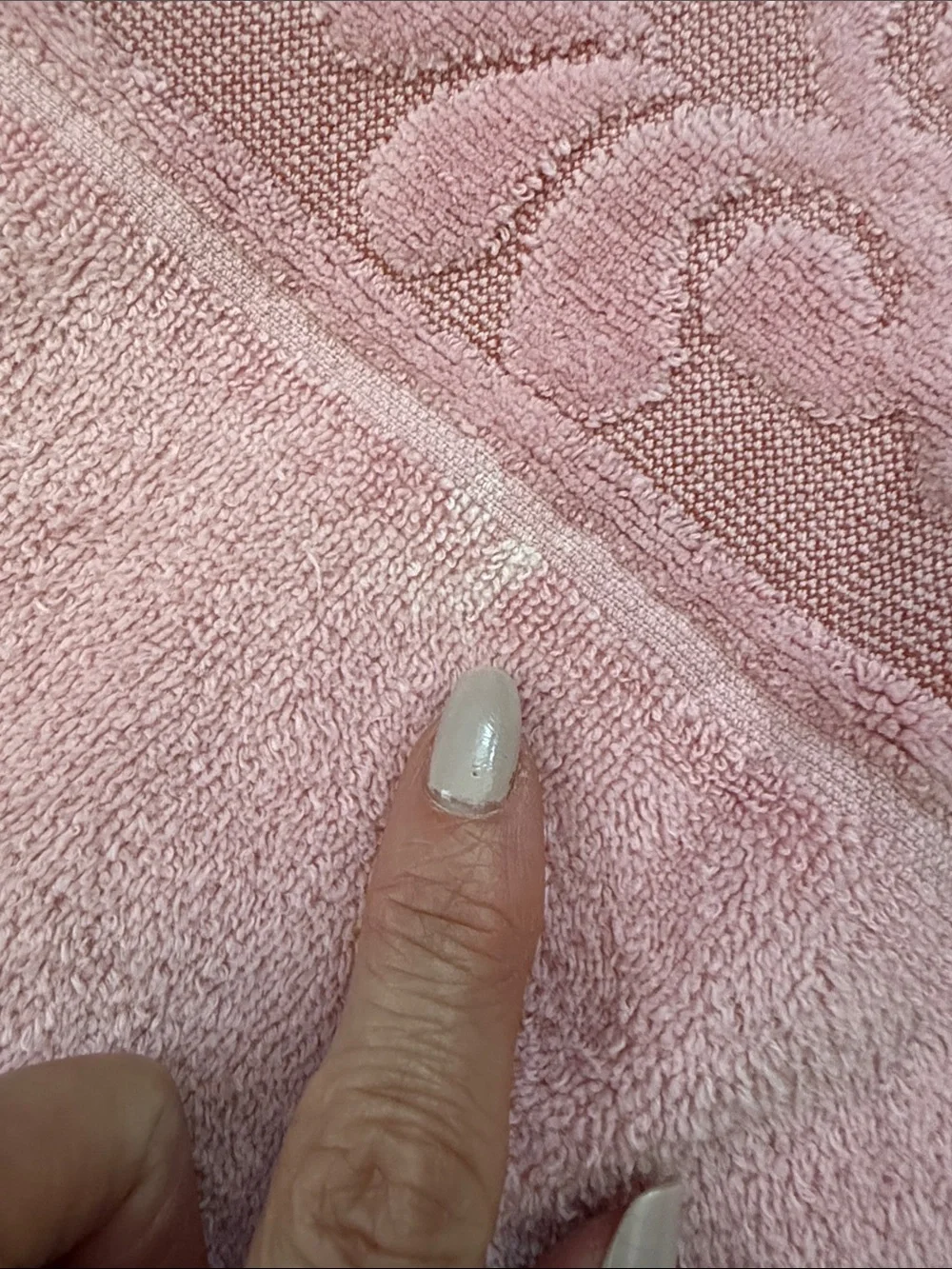 Vintage 70s/80s Diamond Classic Pink Floral Boho Grandma Cottage Bath Towel